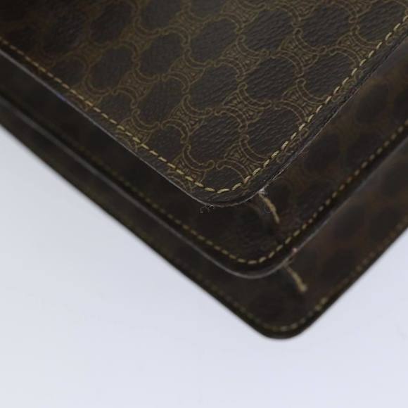 CELINE Macadam Canvas Hand Bag PVC Brown Auth 76087 - Picture 15 of 16